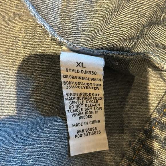 Ci Sono Wear What U 🩶💙luxury diamond stud denim jacket Sz XL - Picture 9 of 15